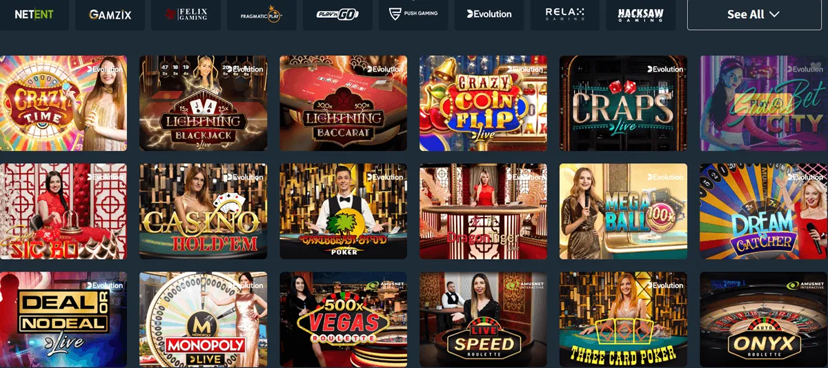snatch casino live games