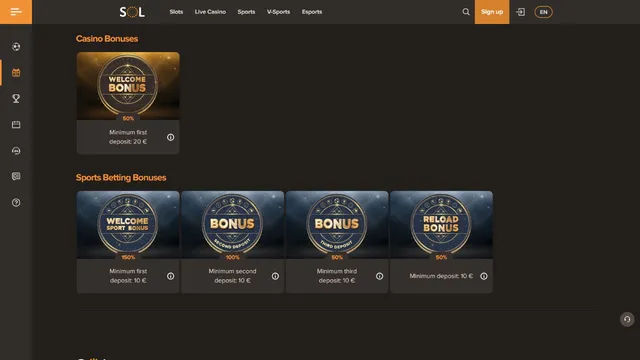 sol casino promotions