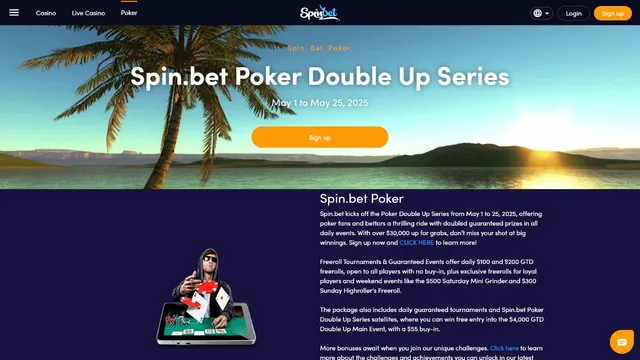 spinbet poker