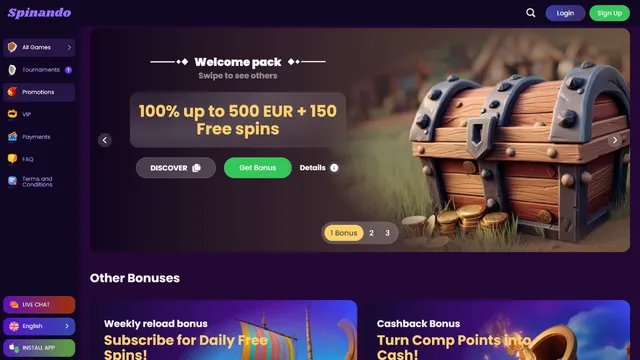 spinando casino promotions