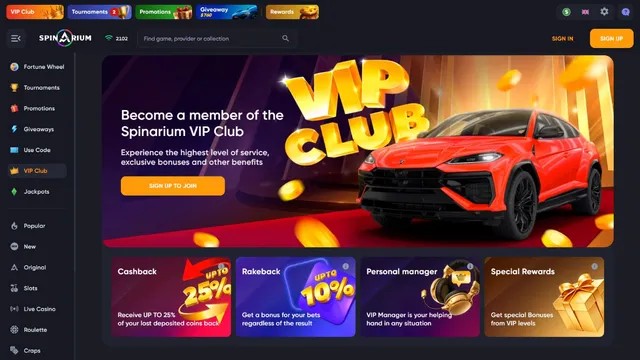 spinarium casino vip club