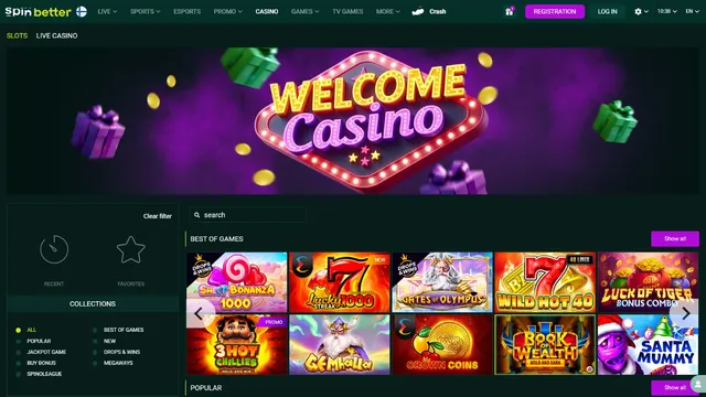 spinbetter casino website screen