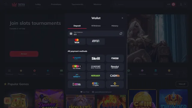 spinempire casino deposit