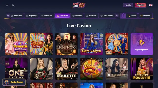 spinlander casino live games