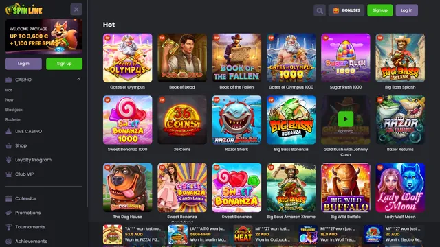 spinline casino games