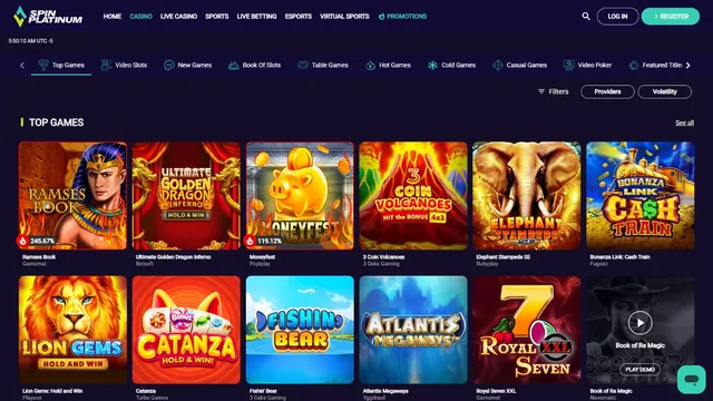spinplatinum casino games