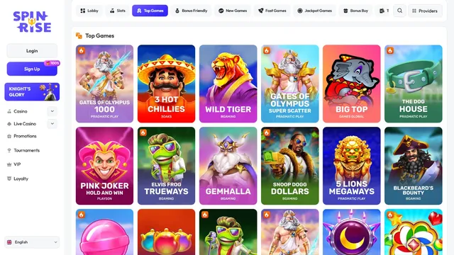 spinrise casino games