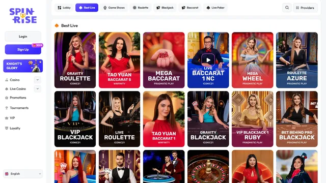 spinrise casino live games