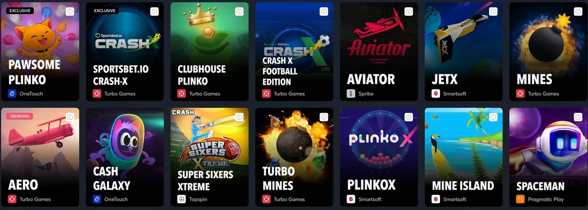 sportsbet casino crash games