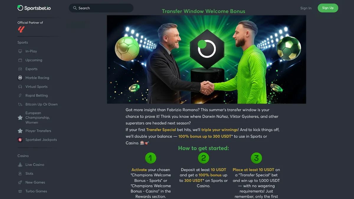 sportsbet casino welcome bonus