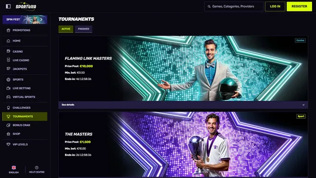 sportuna casino tournaments