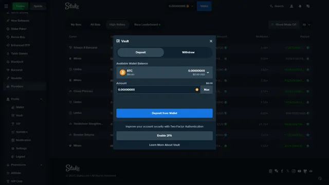 stake casino deposit