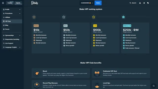 stake casino vip club