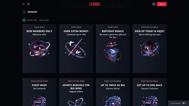 starda casino bonus