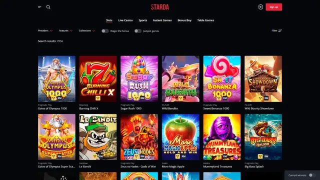 starda casino games