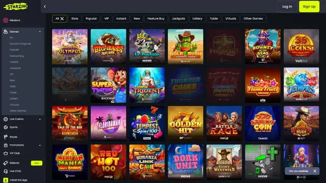 starzino casino games