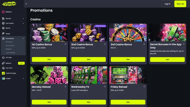 starzino casino promotions