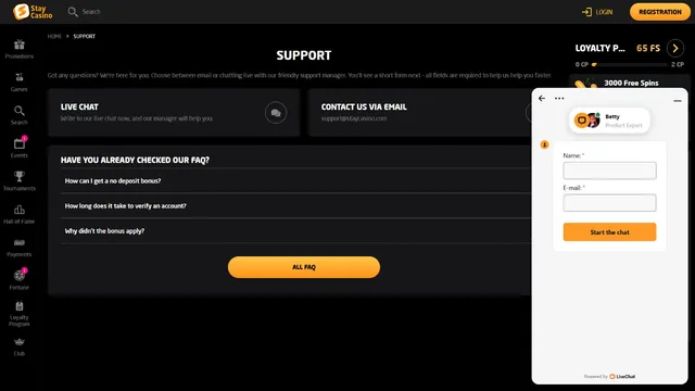 staycasino casino support