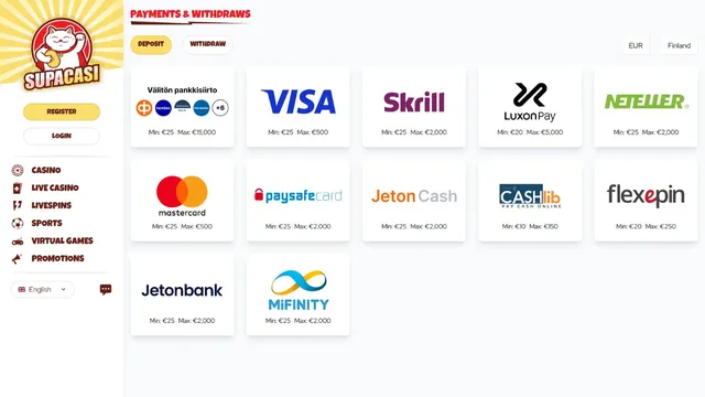 supacasi casino deposit