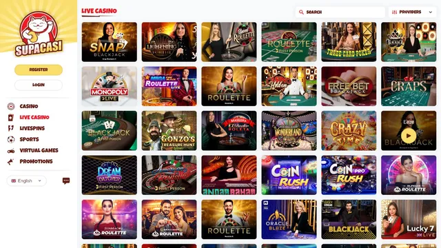 supacasi casino live games