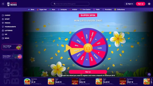 superboss casino fortune wheel