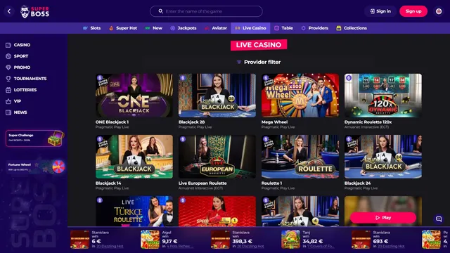 superboss casino live games