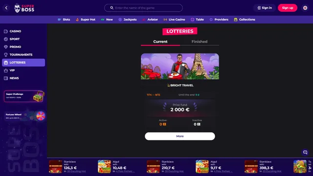 superboss casino lotteries