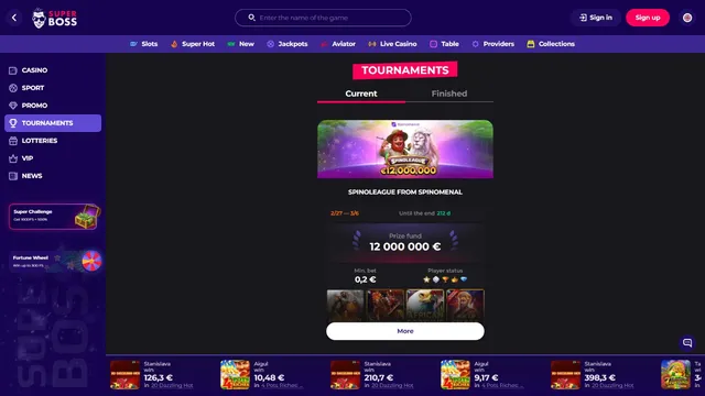 superboss casino tournaments