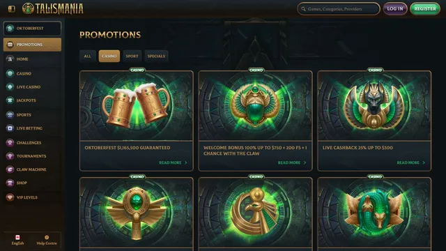 talismania casino promotions