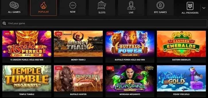 televega casino games