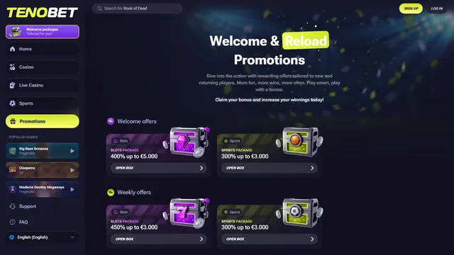 tenobet casino promotions