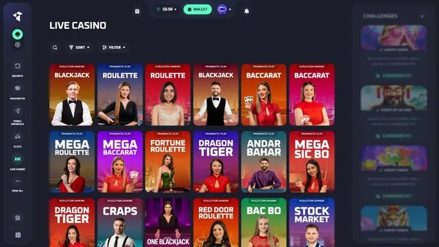 thrill casino live games