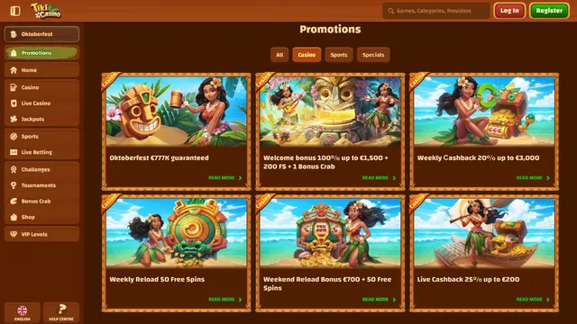 tiki casino promotions