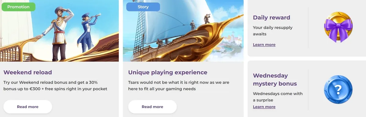 tsars casino promotions