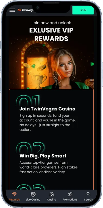 twinvegas casino phone screen promo