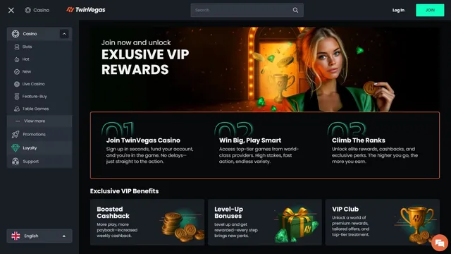 twinvegas casino vip club