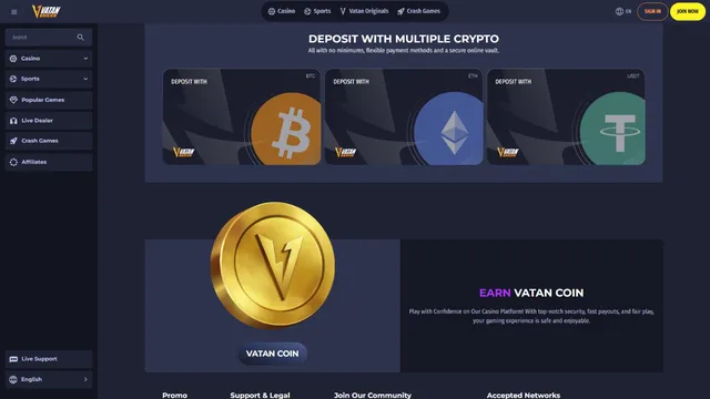 vatan casino deposit