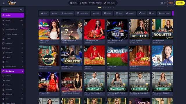 vatan casino live games