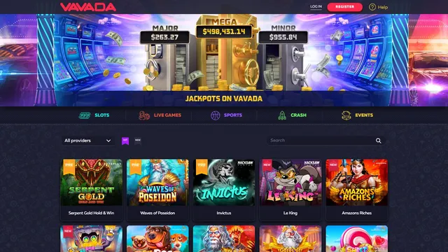 vavada casino website screen