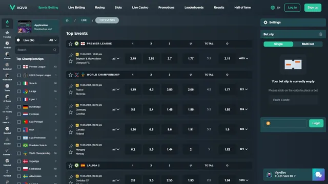 vave casino sports betting