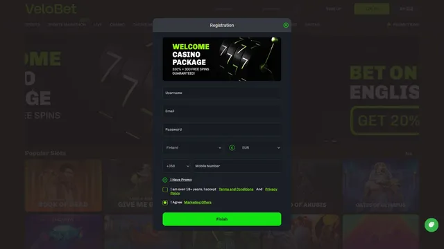 velobet.win casino registration