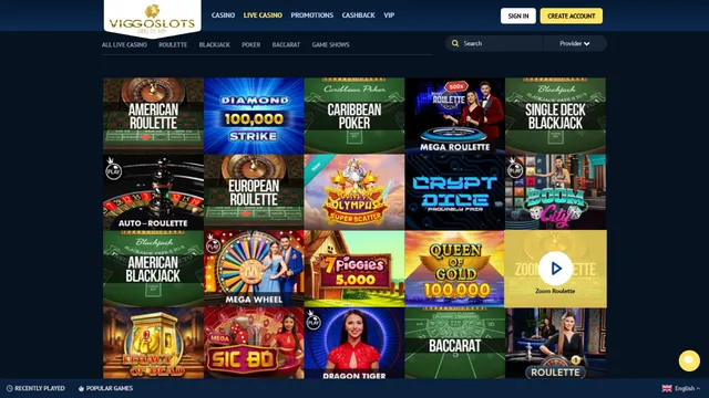 viggoslots casino live games