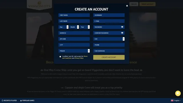 viggoslots casino registration
