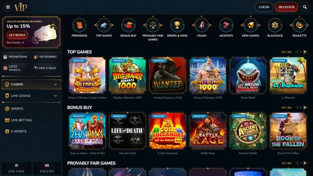 vipcasino games