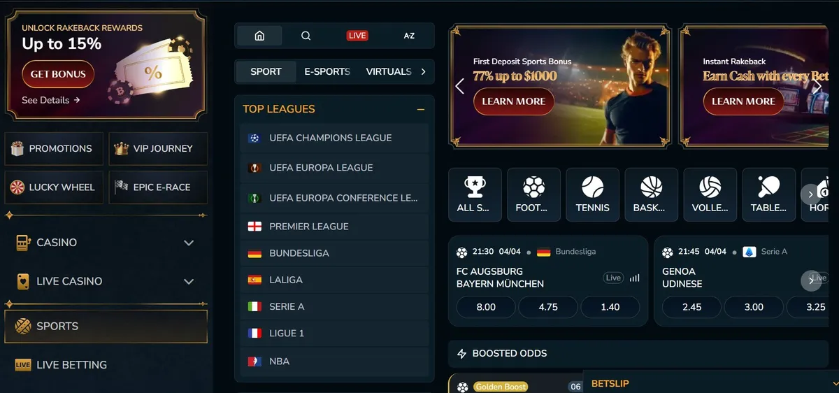 vipcasino.io casino sports betting