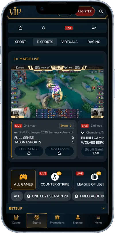 vipcasino.io mobile casino esports
