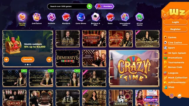wazamba casino live games