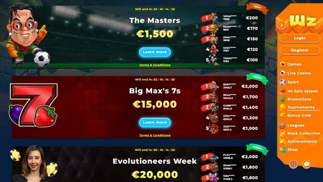 wazamba casino tournaments