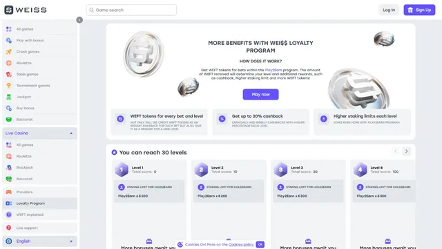 weiss casino loyalty program