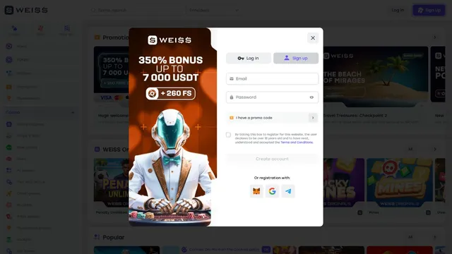 weiss casino registration